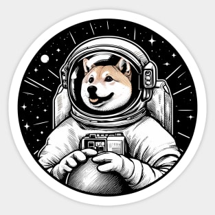 Astronaut Dog Sticker